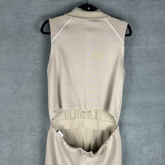 Spanx Air Essentials Jumpsuit Womens Large Ashwood Pique Comfort Travel Preppy - Picture 6 of 16